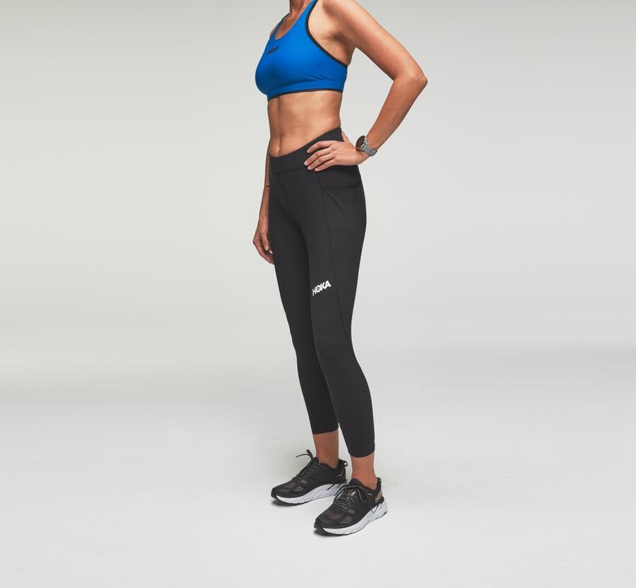 Pants Womens - Hoka One One Performance Crop Tight - Black - SWOTHNA-80